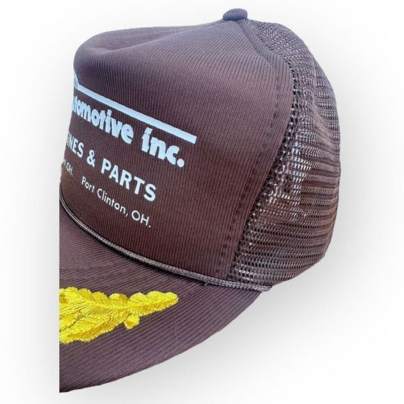Vintage Smith Automotive Mesh Trucker Hat Brown Snapback Embroidered - Picture 6 of 10